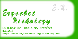 erzsebet miskolczy business card